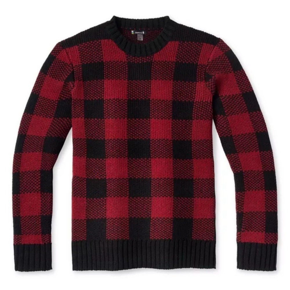 Smartwool Sweater Mens XL Buffalo Plaid Outdoor Lumberjack Cabin Winter Lodge